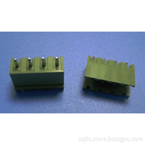 4 pin single row straight angle terminal block connector